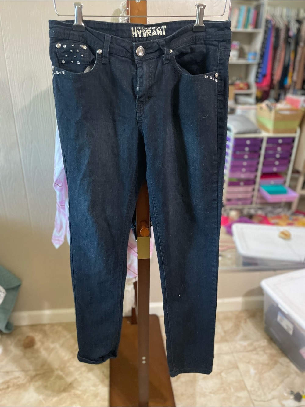 Urban hydrant Black Women's Studded Jeans